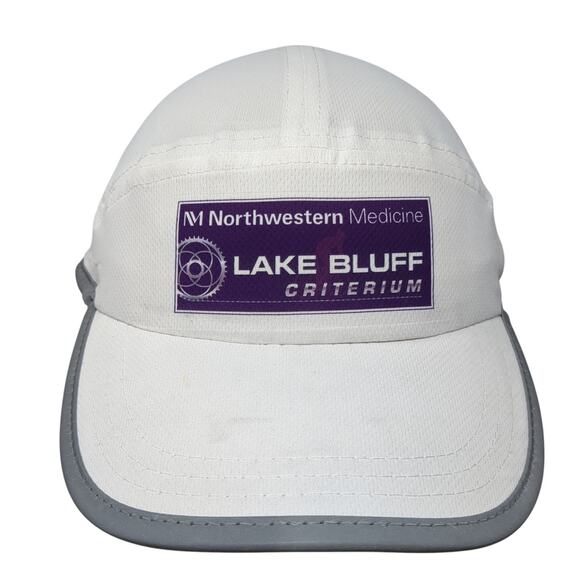 Northwestern Medicine Lake Bluff Criterium 5 Panel Cap White One Size Adjustable - Picture 1 of 9